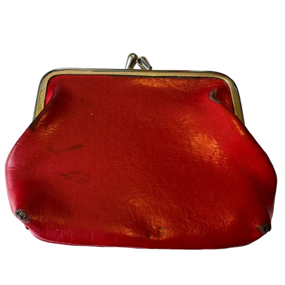 Vintage Red Aged Women’s 60’s Coin Purse